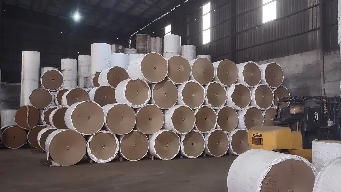 Shrink wrapped paper reels